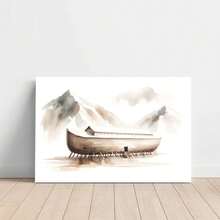 1pc Framed Canvas Wall Art, Noah's Ark Holy Modern Bible Art Print Canvas Poster Painting Wall Decor, Ideal Gift For Bedroom Living Room Hallway Dorm, Ready To Hang, 2D Flat - 111 - 查看 1