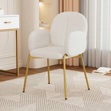 Restaurant Chairs, Lounge Chairs, Banquet Chairs, Yellow Gold Legs, Beige, Dimensions: W 55 Cm X D 64.5 Cm X H 88 Cm - Beige - View 1