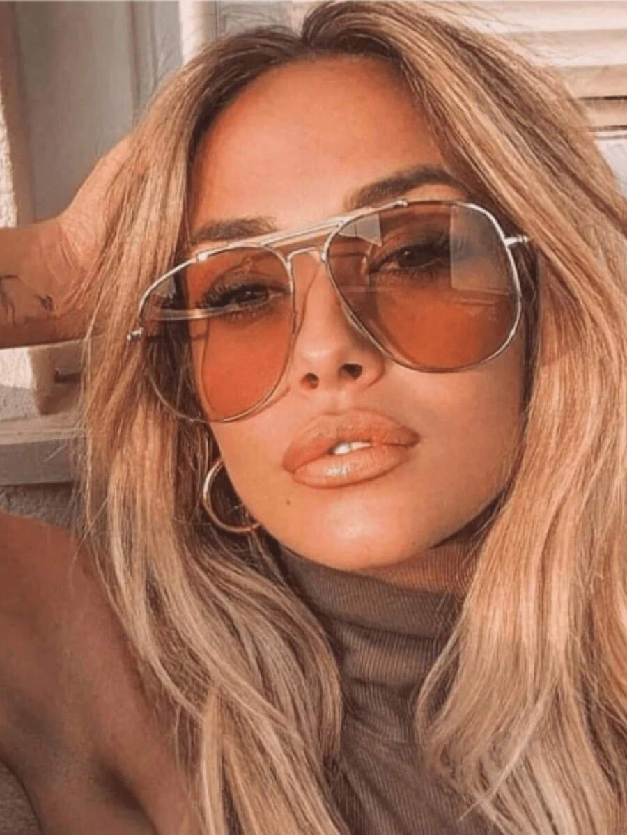 1 Pair Retro Metal Frog Eye Fashionable Fashion Glasses - Multicolor - View 1