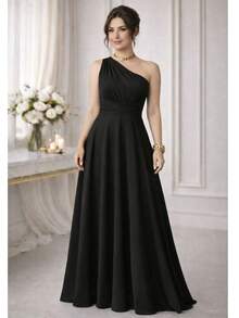 Bridesmaid Dress Party Guests Reception Graduation Without Shine Limp Mule In Fluity - Black - View 1