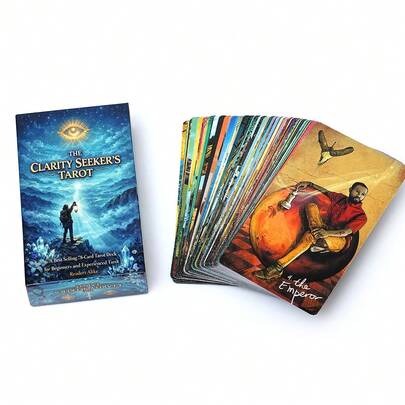 Clarity Seeker's Tarot Luminous Vision Tarot Deck With Modern Symbolic Art Intuitive Imagery Light And Shadow Themes Emotional Depth Self Discovery Spiritual Reflection And Insightful Card Reading For Inner Awareness And Personal Growth