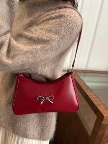 2026 New Elegant Niche Shoulder Bag, Underarm Bag, Fashionable Versatile Commuter Handbag For Women - Red - View 5