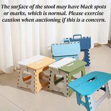 Foldable Plastic Stool With Handle, Portable Lightweight Folding Stool Suitable For Bathroom, Garden, BBQ, Preschool. Applicable For Garden, Fireplace, Indoor Decor, Can Be Used With Folding Tables, Tents, Picnic, Outdoor Furniture, Indoor And Outdoor Use - Multicolor - View 6