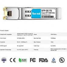SFP to RJ45 Transceiver Module Compatible with Cisco GLC-T GLC-TE SFP-GE-T Ubiquiti Unifi UF-RJ45-1G Netgear AGM734 D-Link DGS-712 Finisar FCLF852XP2BTL 1000BASE-T SFP Mini GBIC Copper RJ-45 100m - como en la foto - Ver 4