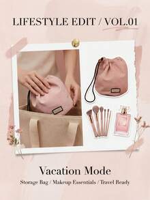 Gucci Pink Canvas Cosmetic Bag, Suitable As A Gift For Holidays, Girlfriend Or Friends - Pink - View 6