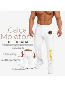 Kit Of 2 Lined Sweatpants, Unisex Jogger Pants With Side Pockets, Various Colors, Perfect Fit. - Đen và trắng - Xem 4