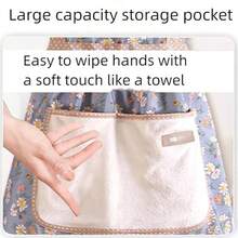1pc Fashionable Floral Waterproof Canvas Apron - Breathable, Adjustable, Oil-Resistant, - Ideal For Chefs, Waiters And Cooking Enthusiasts - A - View 5