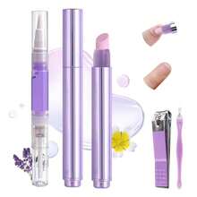 Ceramic Cuticle Oil Pusher Pen: 3-In-1 Nail Cuticle Remover Oil Pen With Tools - Nail Care Oil Cuticle Pusher With Ceramic Tip For Hangnails &Amp; Dry &Amp; Damaged Nail - ColorA - 查看 1