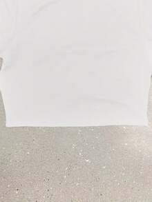 2026 Women's Cropped Short-Sleeve T-Shirt, Featuring A Dominican Republic Flag Pattern, Casual Urban Style Cotton T-Shirt, Lightweight Summer Essential, Perfect For  Casual Daily Wear - 白色 - 查看 5