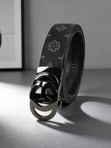 男士奢华商务真皮皮带一条，合金自动扣，印花皮带，适合日常穿着，是馈赠佳品。 - 彩色 - 查看 12