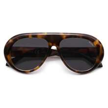 anteojos de sol polarizadas de gran tamaño para mujer y hombre estilo retro clásico de los años 70 protección UV - Tortuga oscura/gris - Ver 4