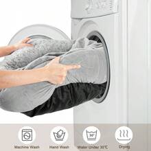 Small Dog Bed Cat Bed With Hooded Blanket, Cozy Cuddler Luxury Puppy Pet Bed, Donut Round Calming AntiAnxiety Dog Burrow Cave Bed AntiSlip Bottom And Machine Washable 23 Inch - S23x23x7灰色 - 查看 3