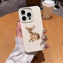 1个TPU软壳，可爱小鹿蝴蝶结设计手机壳，兼容 17 Pro Max/17/16 Pro Max/15/13/12/11、S20 FE/A15/S24/A55，兼容红米Note 11/12/13 Pro，全包防摔软保护壳 - 白色 - 查看 4