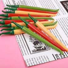创意仿真辣椒中性笔，可爱蔬菜造型水性笔，黑色签名笔，学生文具及办公用品 - 套裝 - 查看 10