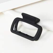 4Pcs Medium 4cm Square Hair Clips, Black White Khaki Brown Lightweight Plastic Hair Claws - Versatile Elegant Hair Accessories For Daily, Makeup, Vacation & Outfits - 4pcs - 查看 7