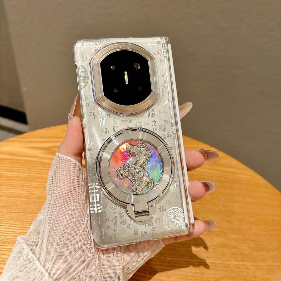 1个激光切割纸板铰链保护套，带磁性铰链轴，可个性化支架折叠手机壳，适用于华为Mate X7、Mate X6、Mate X5、Mate X3 - 彩色 - 查看 1