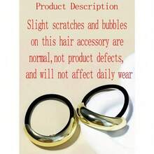 4/1pc Women's Gold Metal Hair Scrunchies - Geometric Pattern Elastic Hair Ties, Suitable For Thick Hair, Elegant Vintage Birthday & Special Occasion Hair Accessories, Delicate Design, Flexible Adjustable ,Ponytail Holders ,Hair Elastics ,Hair Rubber Bands ,Hair Rope - 金色 - 查看 9
