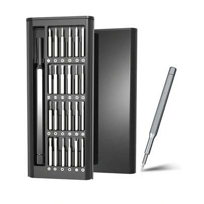 24合1专业精密磁性螺丝刀套装，小型螺丝刀套装，适用于电子产品维修，迷你工具套装，可用于电脑、手机、手表、笔记本电脑、台式电脑、眼镜维修 - 合金工具钢