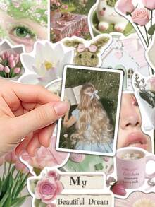 50张初夏少女梦境粘贴贴纸，可用于贴在手册、笔记本电脑、行李箱、吉他等处 - Early Summer Dream - 查看 9