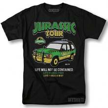 Jurrasic Park Tour Shirt Movie Classic Retro Vintage Graphic Design T-Shirt - màu đen - Xem 8