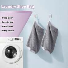 Shoe Washing Machine Bag Shoe Laundry Bags For Sneakers Reusable 2pc Shoes Cleaning Bags 360° Deep Clean For All Shoes Types With Invisible Zipper - Màu A - Xem 6