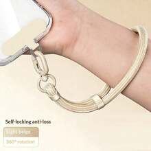 Adjustable Anti-Theft Phone Lanyard, Diagonal Long Strap, New Smart Phone Wrist Strap Accessory, Anti-Lost Anti-Drop Polyester Braided Phone Chain, High-End Phone Decoration, Purple/Black, Sturdy And Durable Metal Pendant, Frees Up Hands For Outdoor Sports, Running, Carrying Baby, Birthday Gift For Family And Friends - 多色短款 - 查看 11