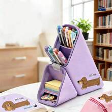 2-In-1 Rhombus Zipper Silicone Stationery Pouch, Dual-Use Desk Mat & Pencil Case For Students - 3D Pencil Case - View 4
