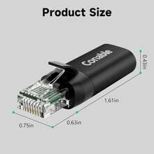Adaptador USB C a Ethernet adaptador Ethernet macho a USB-C hembra adaptador LAN de red tipo C a RJ45 conectado directamente esencial para viajes/oficina compatible con cables de carga diaria - como en la foto - Ver 6