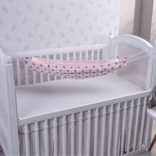 Redinha de Berço para Bebê | Tricoline Estampado | 1 Peça - COROA ROSA - Visão 2
