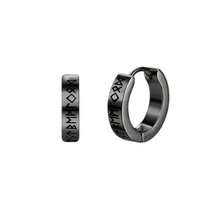 1 Pair Retro Gothic Mythological Rune Clip-On Earrings, Fashion Jewelry Suitable As Gift For Family, Friends, Girls, Women, Daily Wear - Earrings - View 3