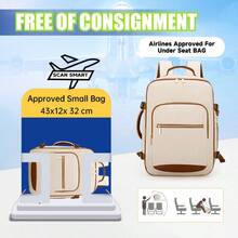 Vacuum Compression Travel Backpack With Manual Pump & Compression Bags - Airplane-Carryable Volume-Reducing Packing System, Lightweight For Hiking, Vacating, Business Trips - Unisex Luggage With Zipper Closure & Nylon - Rectangle - View 3