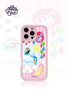 MY LITTLE PONY 1个官方卡通少女手机壳，兼容 17、17 Air、17 Pro、17 Pro Max、11、12、13、14、15、16 Pro、16 Pro Max、14 Plus、15 Plus、16 Plus、15 Pro Max、16 Pro、16 Pro Max、XR、XS Max、X - 粉色 - 查看 3