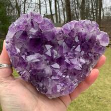A Unique Brazilian Amethyst Series- A Large Amethyst Cluster With Multi-Faceted Edges - Purple - View 3