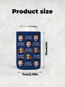 1pc Customizable Baby Photo Bottle Cooler, Fun Birthday Gift, Personalized Photo Bottle Cooler, Interesting Photo Bottle Cooler, Personalized Photo Gift, Father's Day Gift, Customized Photo And "I Love You Dad" Bottle Cooler - Multicolor - View 10