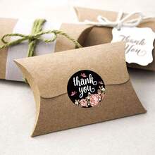 500pcs Black Floral Thank You Stickers, Scrapbook Washi Tape, Gift Wrapping DIY Decoration For Daily And Holiday Parties, Envelopes, Cards, Bouquets, Etc., PVC Self-Adhesive Stickers School Supplies - Black Flowers Thank You - View 5