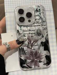 1pc Fashionable Korean Style Lace Flower Slogan Graphic Aesthetic Feather Laser Waterproof Anti-Fingerprint Anti-Scratch Transparent IMD Soft Glossy Smooth Phone Case Compatible With IPhone 16 ProMax/16/16 Pro/16 Plus/15/15 ProMax/15 Pro/11/12/13/14 ProMax/11 ProMax/12 Pro/12 ProMax/13 Pro/13 ProMax/14 Pro/14 ProMax, Chic & Creative - 款式6(1pc) - 查看 5