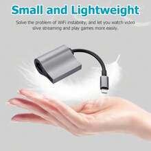 Adaptador de red Ethernet Lightning a RJ45 compatible con red Ethernet de 10/100 Mbps con puerto de carga Lightning compatible con iPhone 14 13 12 11/iPad - plateado - Ver 8