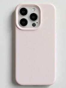 1pc Minimalist Light Pink TPU Soft Phone Case, Compatible With Apple 14/15/16/17/17 Pro Max/15/15 Pro/15 Plus/15 Pro Max - Pink - View 7