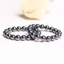 Hematite Bracelet 8mm Women's Men's Slimming Protection Natural Stone - Star - View 3