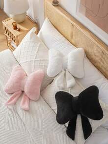 1 Peça Almofada de Laço, Almofadas Decorativas em Formato de Borboleta, Almofadas Fofas, Decoração Fofa para Cama, Sofá e Casa, Almofada Macia e Aveludada, Presente para Sofá, Quarto, Sala de Estar, Decoração Doméstica, Decoração de Quarto, Festa Diária, Casamento, Dia dos Namorados, Páscoa, Presente do Dia dos Namorados - Rosa chiclete - Visão 7