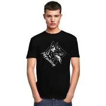 Clothes;Summer TopsCustom Belgian Malinois Maligator Dog T Shirts For Men 100% Cotton Tees Belgian Shepherd Tshirt T-Shirt Clothessummer Outfits CKEV - 黑色 - 查看 5