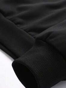 Men's Sweatshirt, Sweater Style, 100% Premium Cotton, Stylish - 黑色 - 查看 2