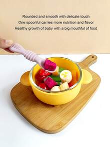 2 piezas Cucharas de alimentación de silicona para bebé, cucharas suaves para puré de frutas, portátiles y suaves para la autoalimentación del bebé - Multicolor - Ver 8