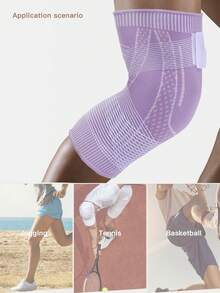 1PC Basic Model Compression Knee Brace Support For Men Women Working Out, Running, Gym, Weightlifting. - Purple - View 7