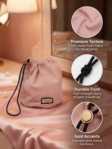 Gucci Pink Canvas Cosmetic Bag, Suitable As A Gift For Holidays, Girlfriend Or Friends - Pink - View 2