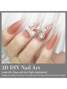 LIMEGIRL 美甲水钻胶：超强力凝胶美甲胶，适用于美甲饰品、宝石装饰、3D凝胶美甲闪亮宝石钻石，适用于美甲沙龙和DIY美甲，30毫升，需UV灯固化，美容礼品 - 2pcs - 查看 5