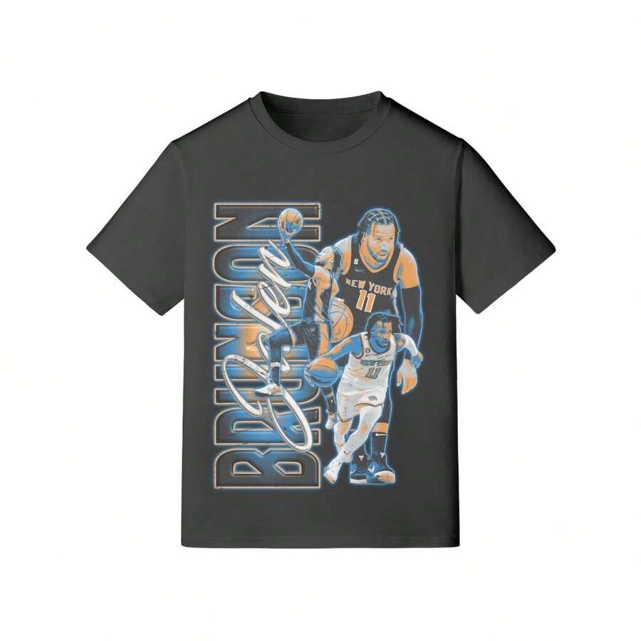 Jalen Brunson Graphic T-Shirt - Black - View 1