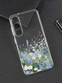 花卉图案防震透明手机壳，兼容 /Galaxy - 彩色 - 查看 4