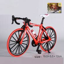 1 pieza 19.5cm*5.5cm*12cm Nueva bicicleta de aleación metálica, viene con una caja de regalo con ventana exquisitamente elaborada, una bicicleta de montaña o de carretera realista, regalo decorativo, perfecto como regalo para el Día de San Valentín, cumpleaños u otras ocasiones especiales. - Multicolor - Ver 5