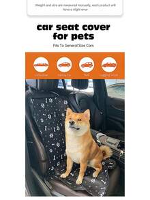1 pieza Alfombrilla para mascotas impresa en tela Oxford resistente al agua y al desgaste, adecuada para asientos delanteros/traseros, almohadilla para mascotas de viaje al aire libre, cubierta de asiento de coche impermeable para mascotas, suministros para mascotas - Multicolor - Ver 2